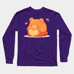 Hug Me Cuddly Cute Kawaii Baby Bear Cub Long Sleeve T-Shirt